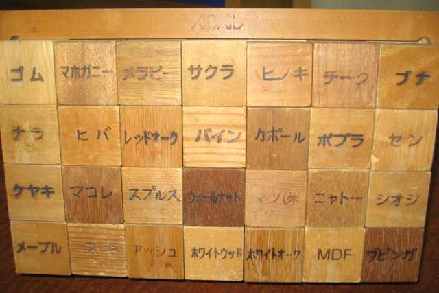 これは、木の見本です。全部に各々の特徴があるとのこと……。